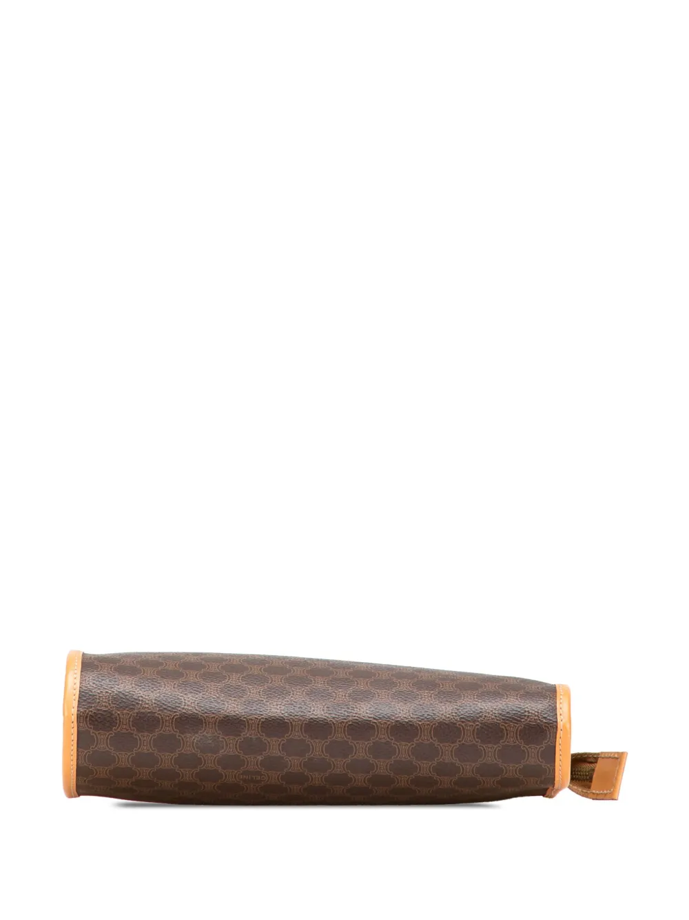 Pre-owned Celine 2014 Macadam Coated Canvas Clutch Bag In Brown