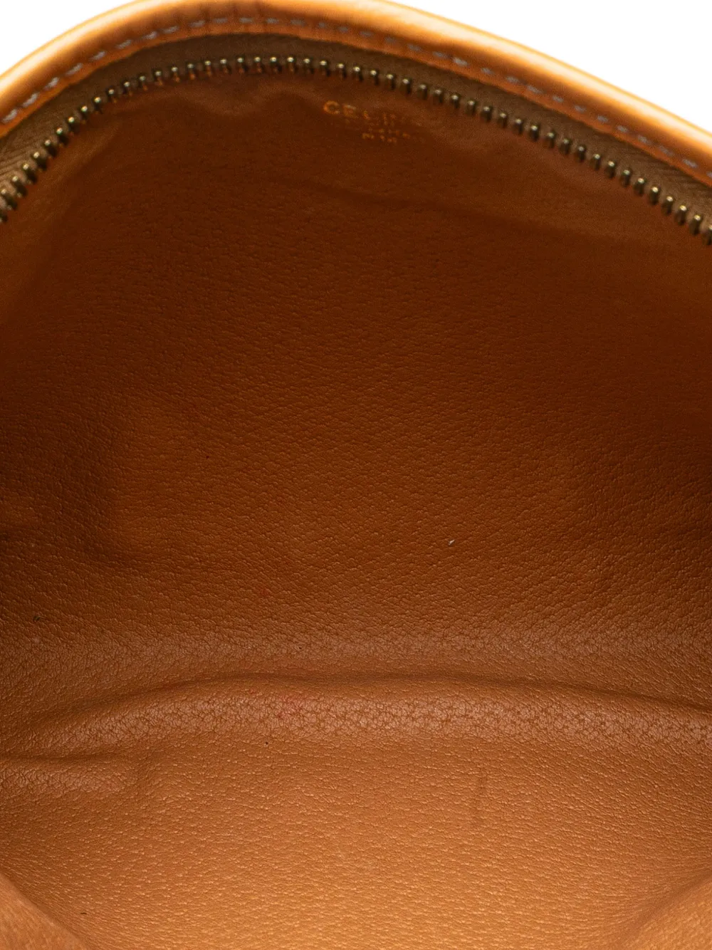 Pre-owned Celine 2014 Macadam Coated Canvas Clutch Bag In Brown