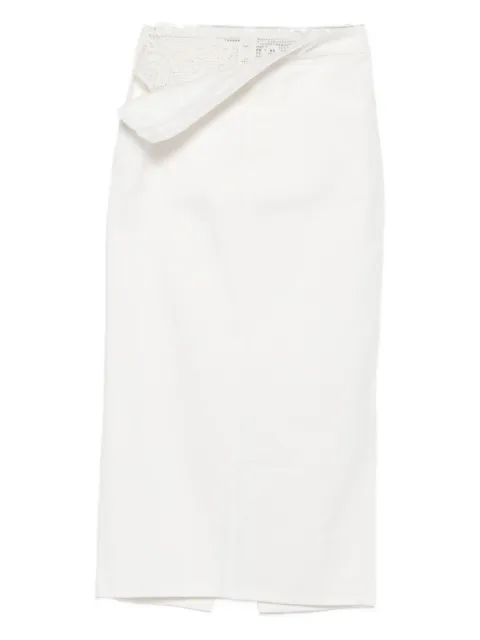 Seen Users falda corta con inserto de encaje