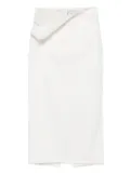 Seen Users lace-insert midi skirt - White