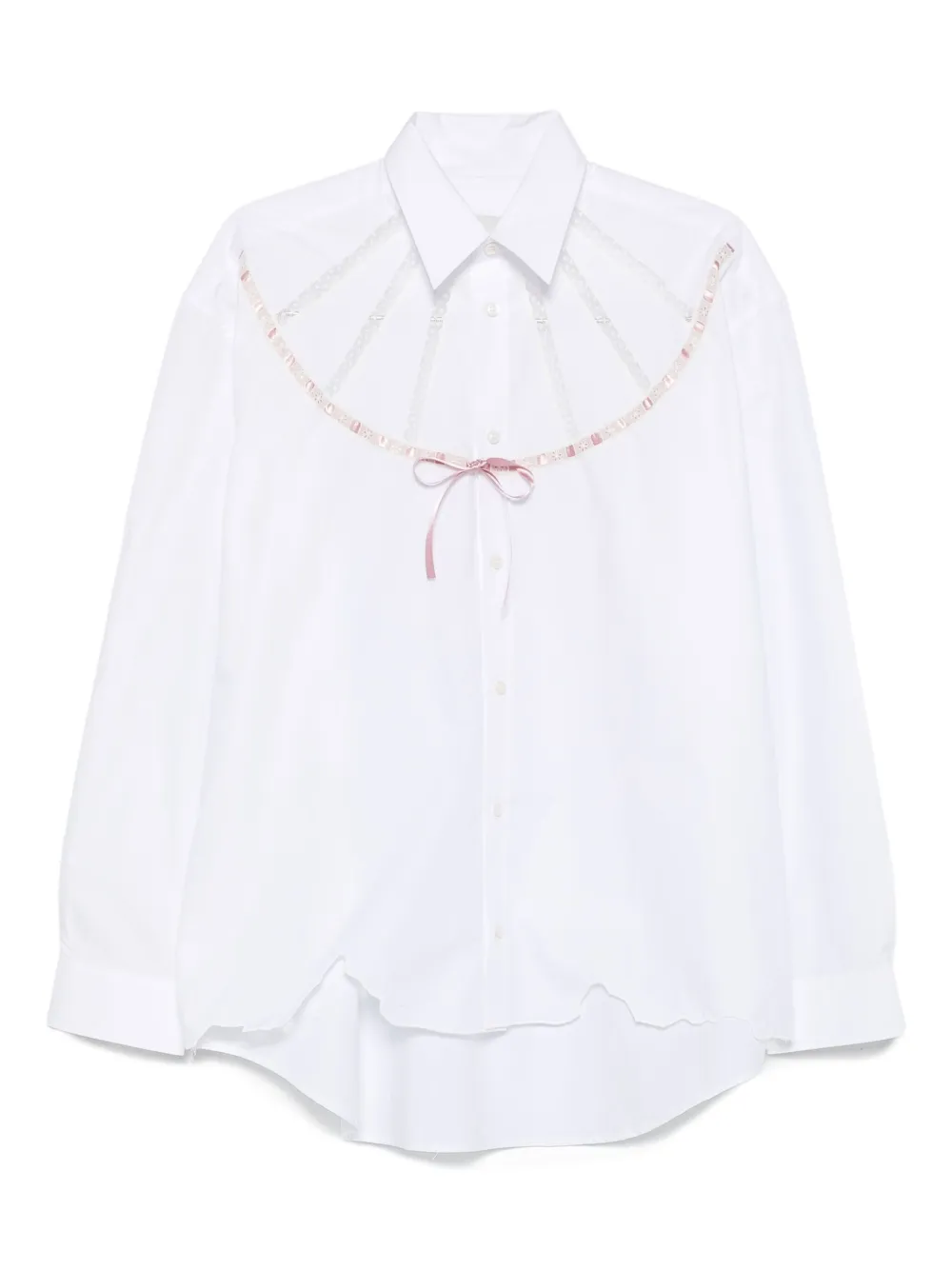 bow-detail pointed-collar shirt