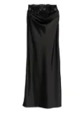 Seen Users lace-insert satin skirt - Black