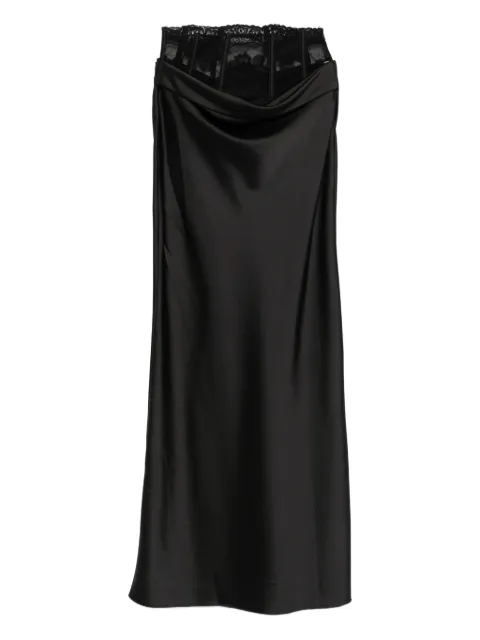 Seen Users lace-insert satin skirt
