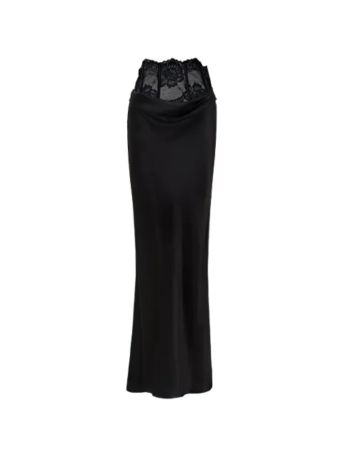 Seen Users lace-insert satin skirt