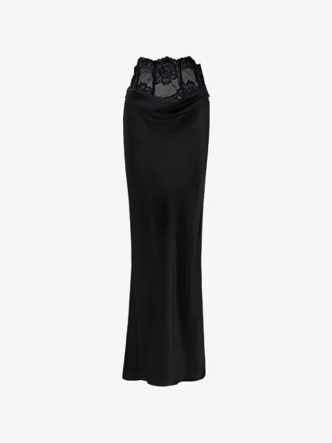 Seen Users My Roman Empire lace-insert satin skirt