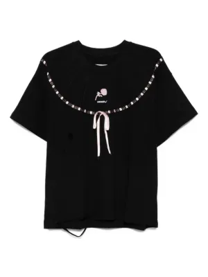 DRIES VAN NOTEN ドレープ ブローチ Tシャツ | ブラック | FARFETCH JP