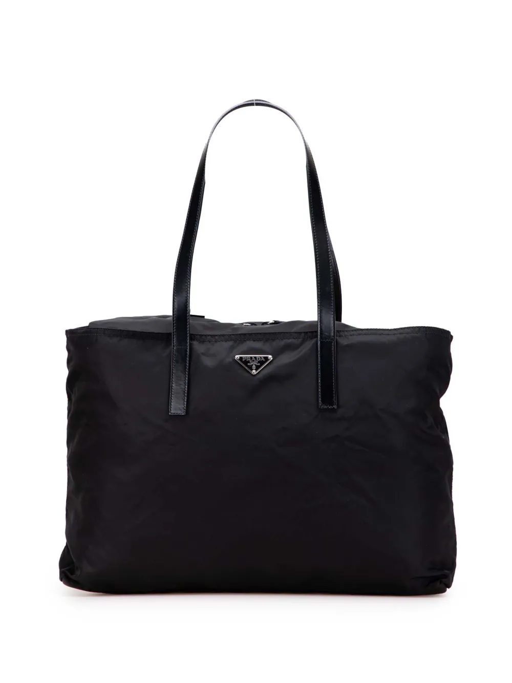 美品　正規品　PRADA ハンドバッグ　トートバッグ　ナイロン　三角ロゴ　黒 PRADA - 【最高峰美品】プラダ PRADA ナイロン トートバッグ