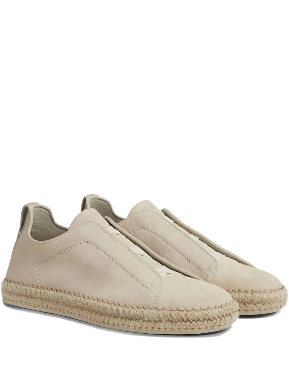 Zegna suede leather espadrilles Neutrals