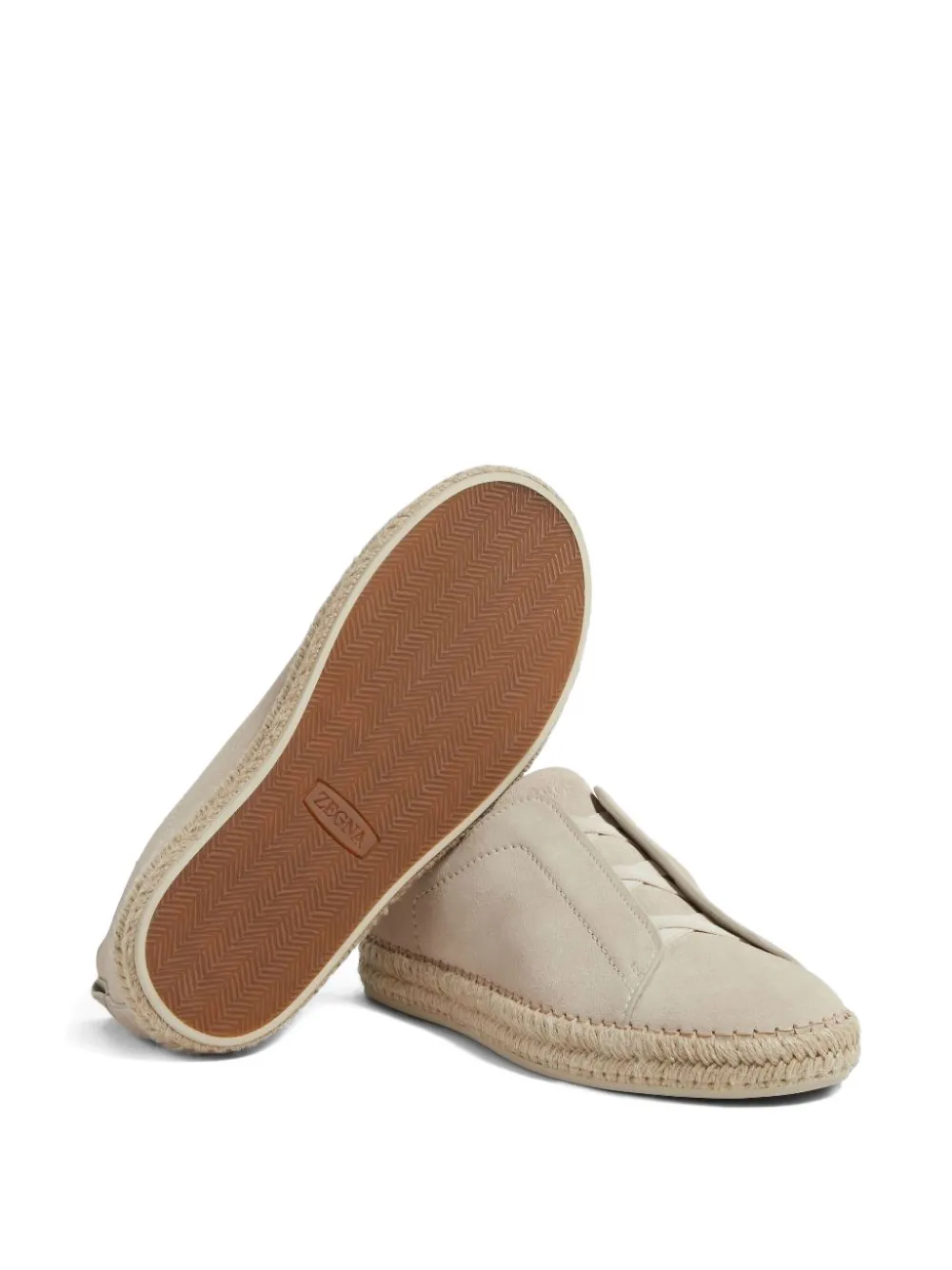 Zegna suede leather espadrilles Neutrals