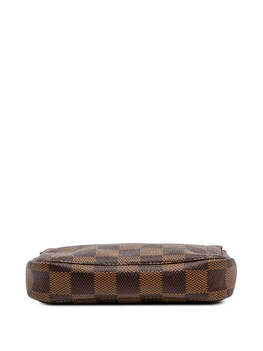 Pre-owned Louis Vuitton 2020 Damier Ebene Mini Pochette Accessoires Handbag In Brown