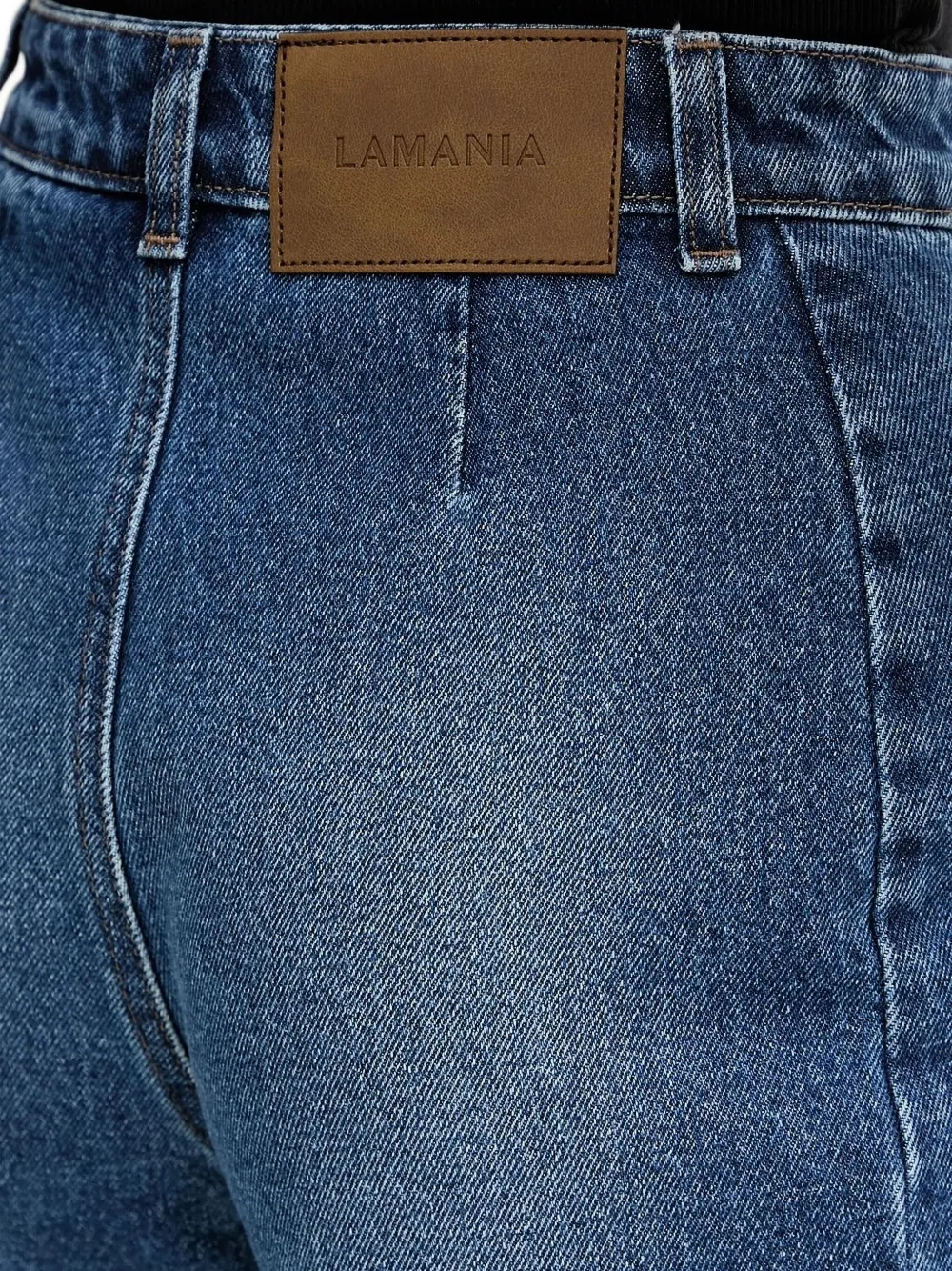 La Mania Mykki High-waisted Wide-leg Jeans In Blue