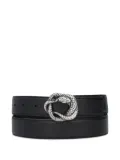 Just Cavalli snake-buckle leather belt - Black