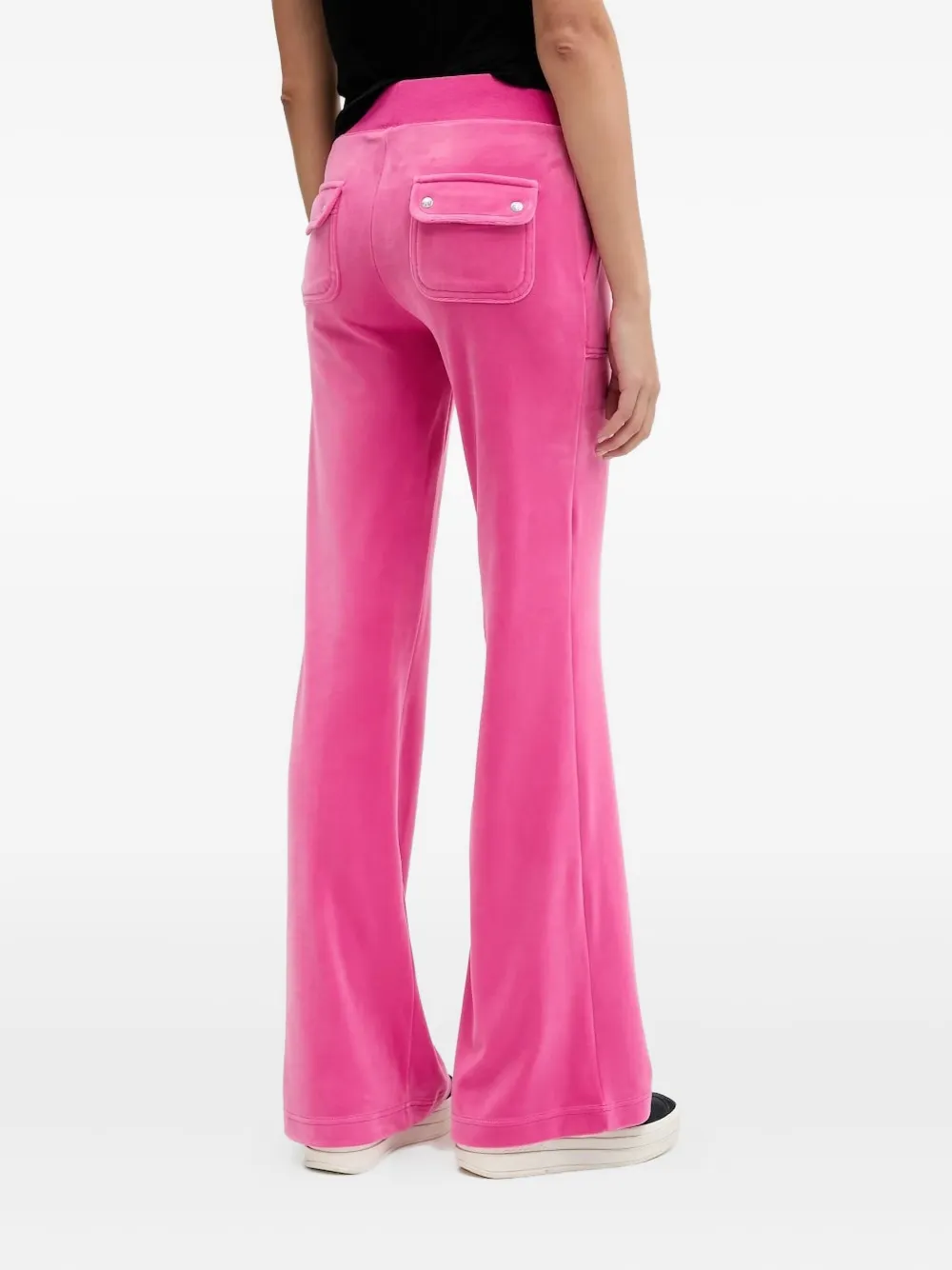 Juicy Couture flap-pocket drawstring trousers - Roze