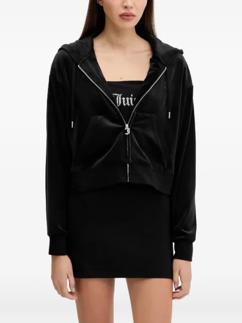 Juicy Couture hooded velour zip-up top