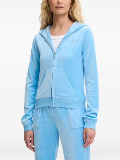 Juicy Couture embroidered-logo zip-up hoodie