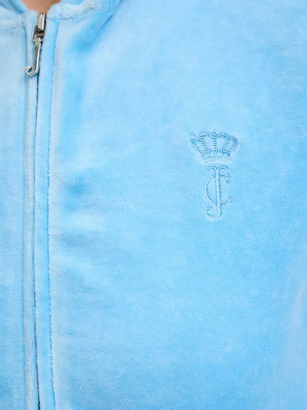 Juicy Couture Hoodie met geborduurd logo Blauw