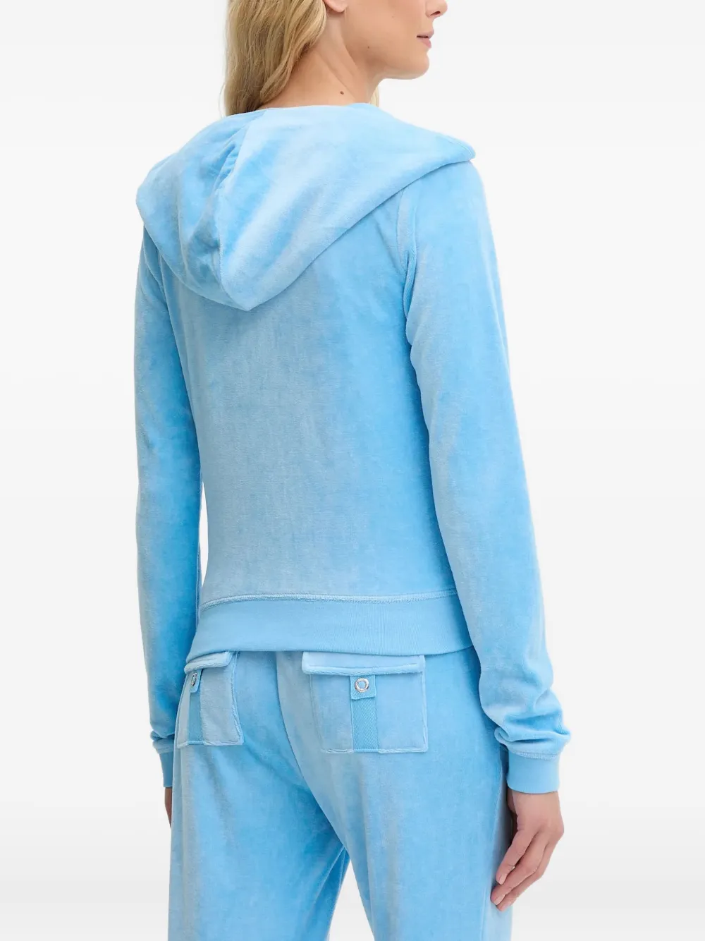 Juicy Couture Hoodie met geborduurd logo Blauw