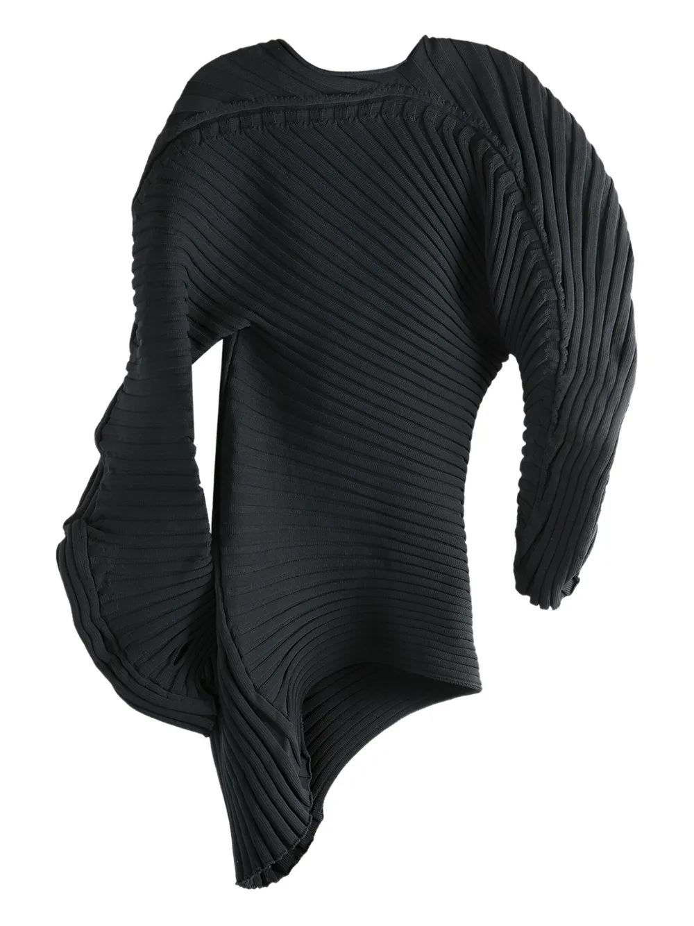 Issey Miyake asymmetric sweater Zwart