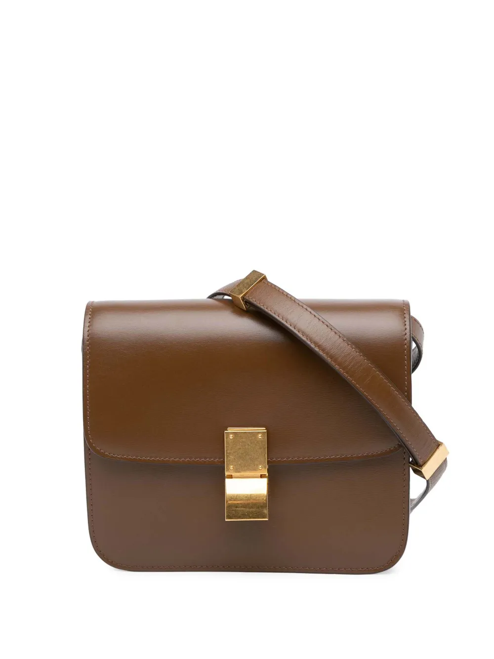 Celine Pre-Owned 2020 ティーン カーフスキン クラシック ボックス ショルダーバッグ - ブラウン Celine Pre-Owned 2020 ティーン カーフスキン クラシック ボックス ショルダーバッグ - ブラウン
