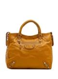 Balenciaga Pre-Owned 2014 Lambskin Motocross Velo Giant 12 satchel - Yellow
