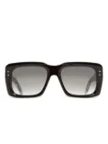 Cutler & Gross gold-detail square sunglasses - Black
