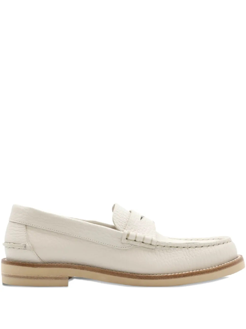 Sabela pebble-leather loafers