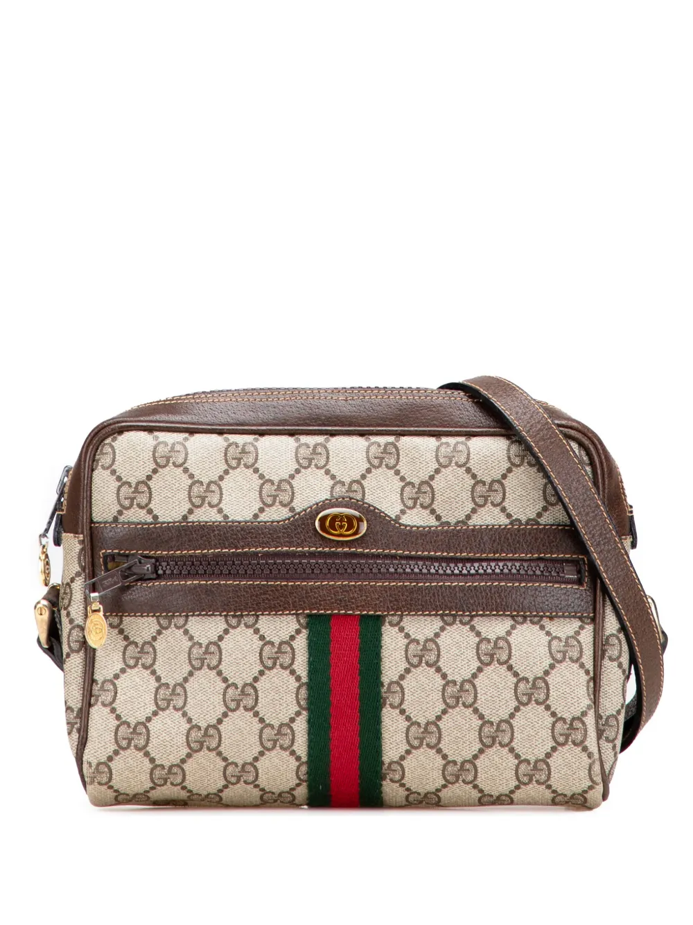 Gucci Pre-Owned 20th Century GG Supreme Web crossbody bag - ブラウン Gucci Pre-Owned 20th Century GG Supreme Web crossbody bag - ブラウン