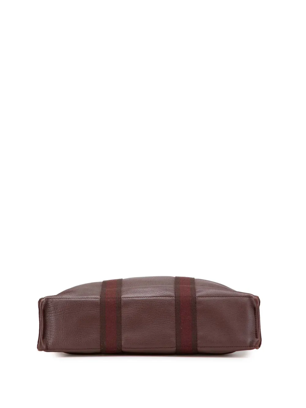 Pre-owned Hermes 1990-2010 Canvas And Leather Fourre Tout Mm Tote Bag In Brown