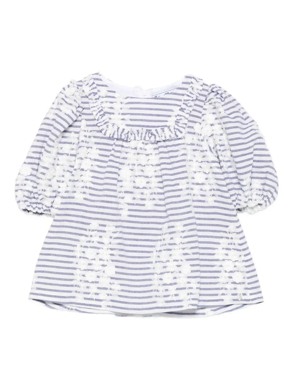 Tartine Et Chocolat Striped Embroidered Blouse In Blue