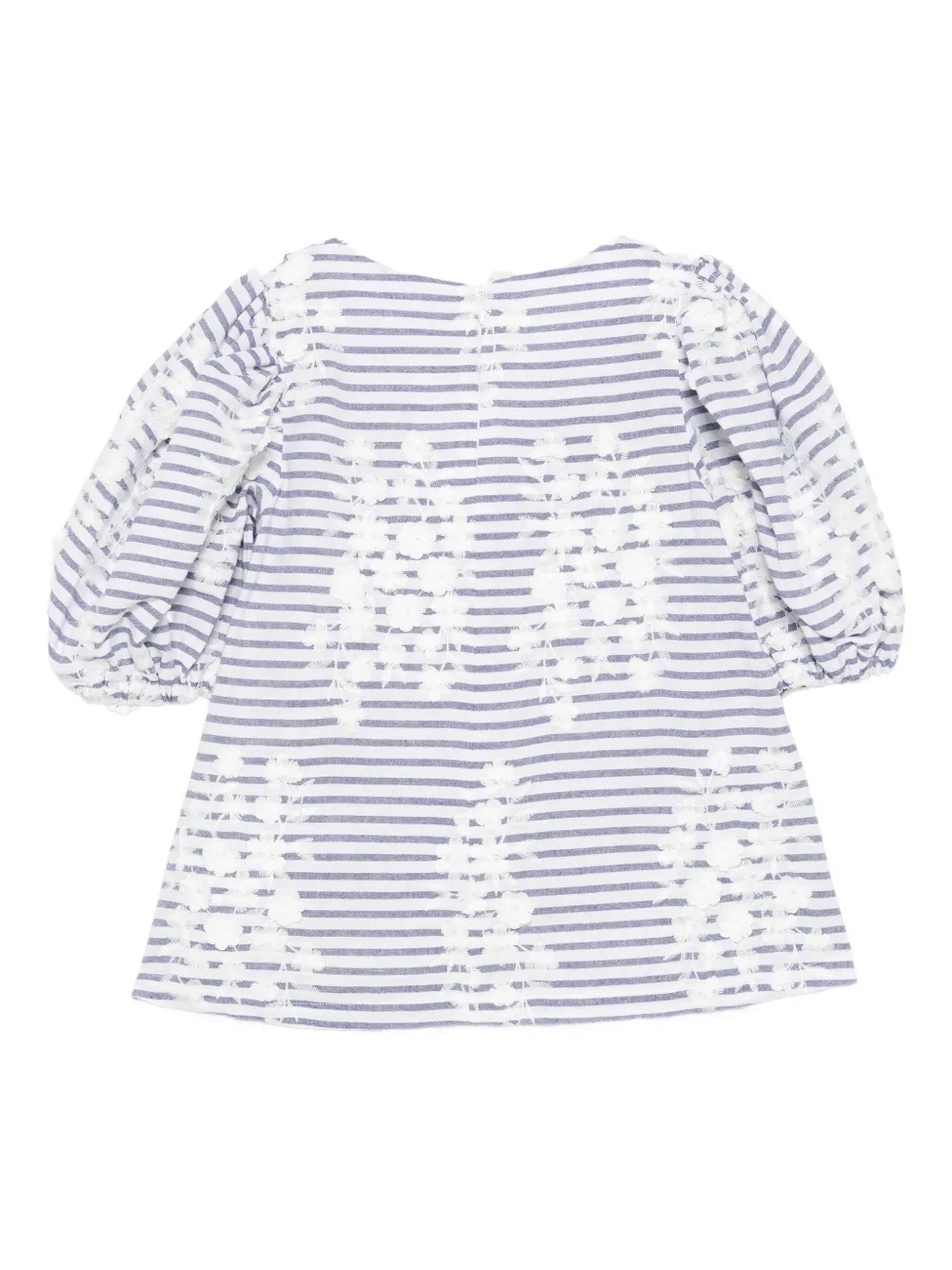 Tartine Et Chocolat Striped Embroidered Blouse In Blue