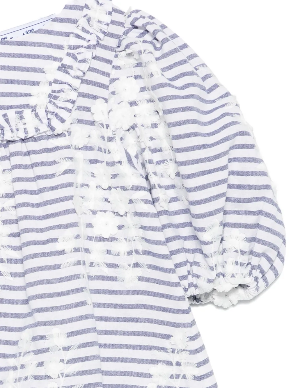 Tartine Et Chocolat Gestreept shirt met borduurwerk Blauw