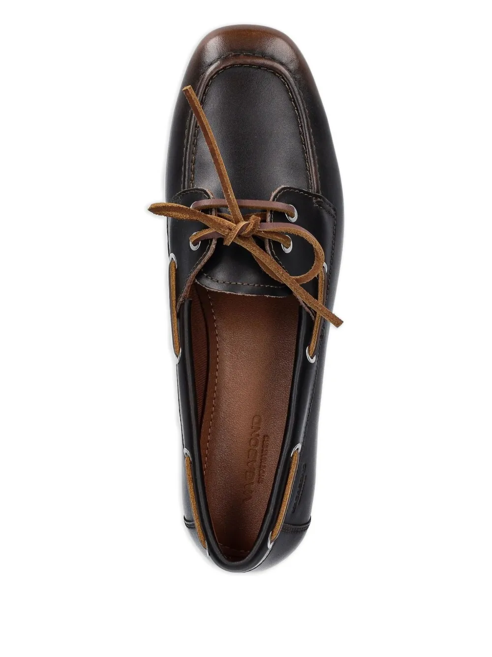  Vagabond Hillary Leather Lace-up Loafers - Brown 