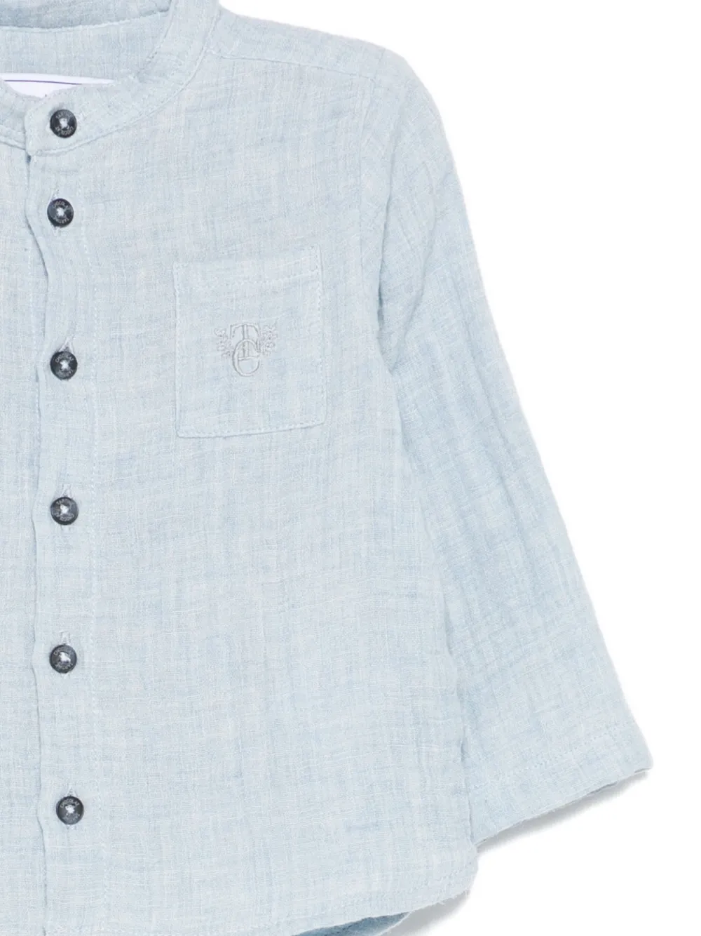 Tartine Et Chocolat Shirt met geborduurd logo en knopen Blauw