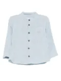Tartine Et Chocolat logo-embroidered button-front shirt - Blue