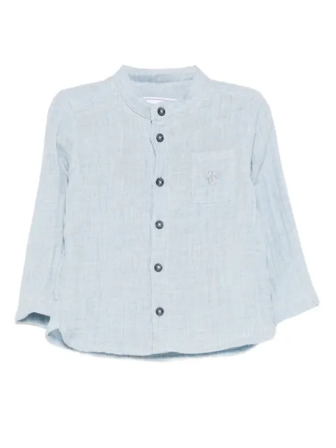 Tartine Et Chocolat logo-embroidered button-front shirt