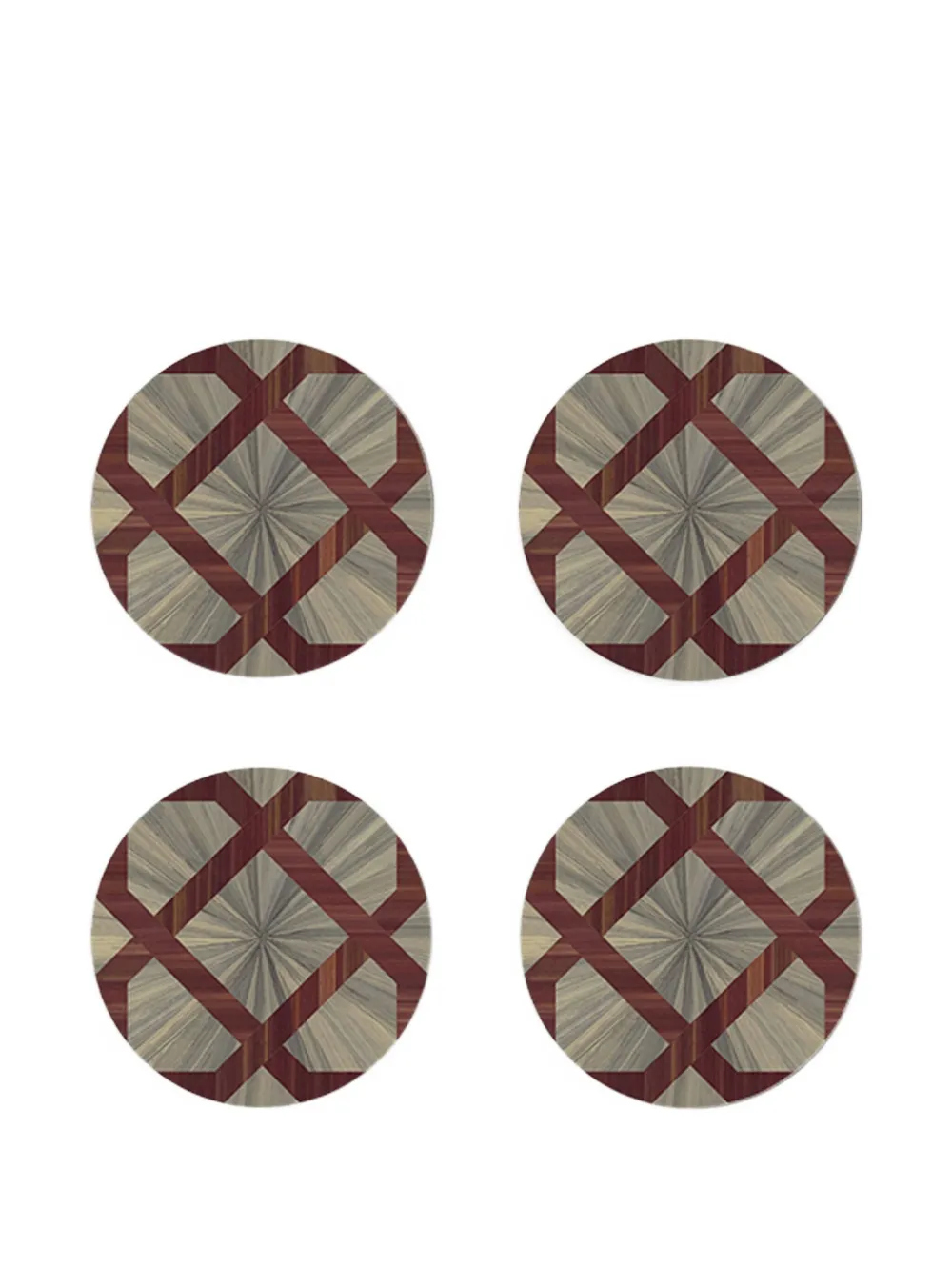 HestiaLiving Arabesque round coasters (set of four) | Grey | Image 1