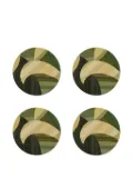 HestiaLiving Tropique round coasters (set of four) - Green