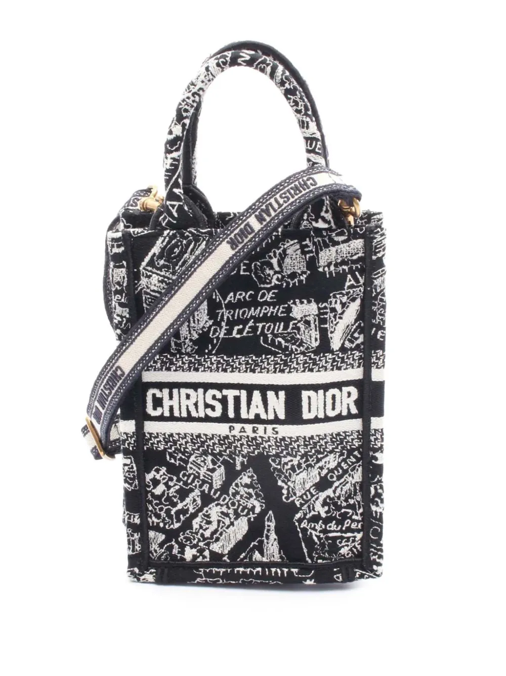 Christian Dior Pre-Owned 2021-2025 Mini Plan de Paris Logo Embroidered Christian Dior Pre-Owned 2021-2025 Mini Plan de Paris Logo Embroidered