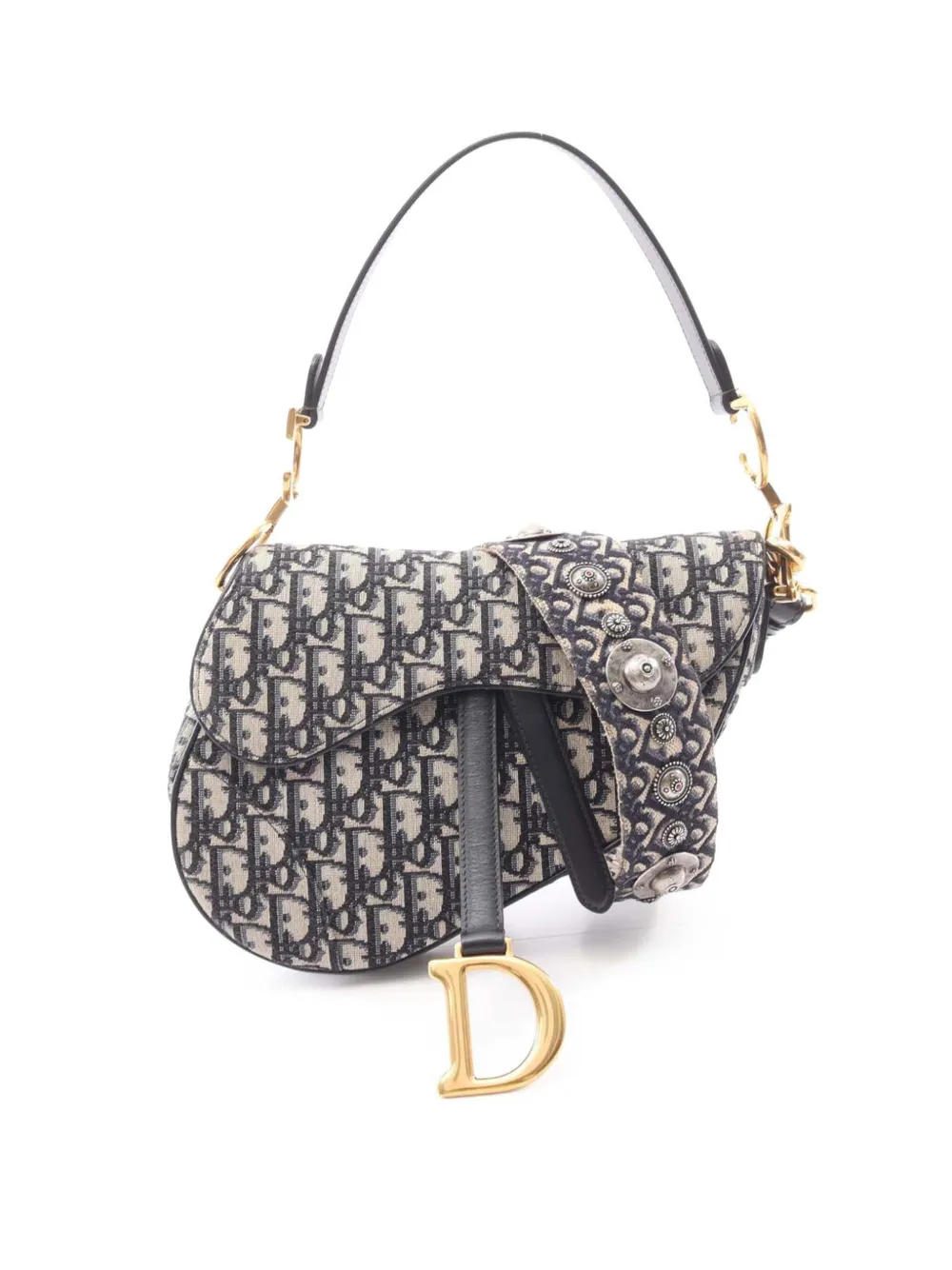 Christian Dior Pre-Owned 2020 Oblique Canvas Saddle Bag shoulder bag - Christian Dior Pre-Owned 2020 Oblique Canvas Saddle Bag shoulder bag -