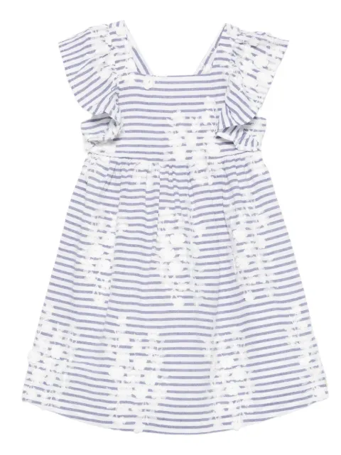 Tartine Et Chocolat Gestreiftes Kleid mit Rüschenärmeln