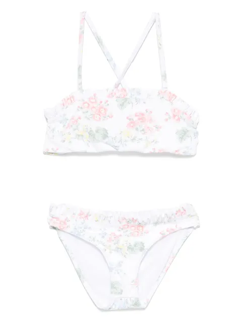 Tartine Et Chocolat floral-print ruffled bikini set