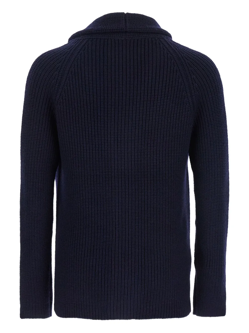 Tagliatore Ribgebreid vest Blauw