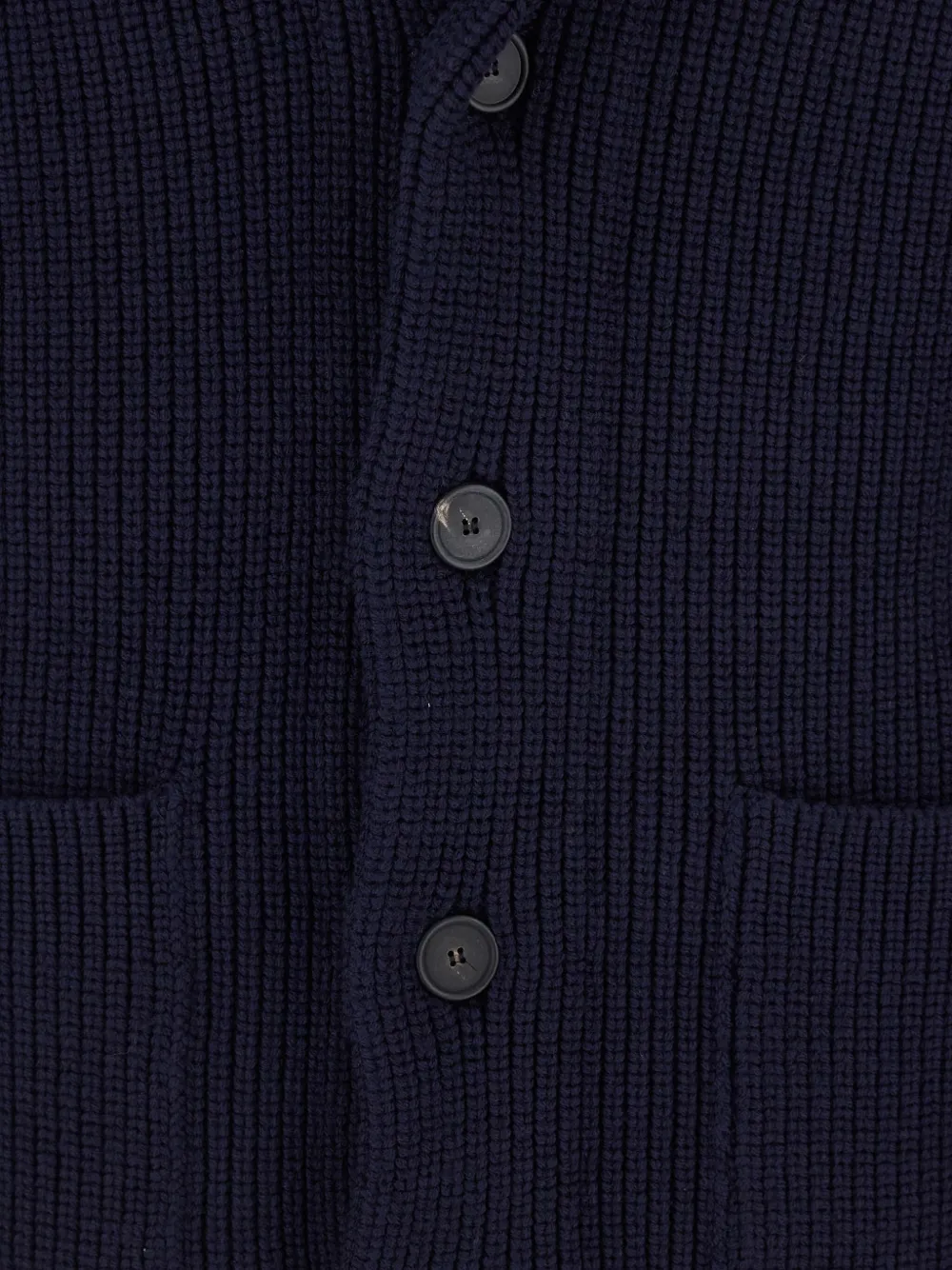Tagliatore Ribgebreid vest Blauw
