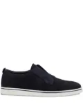 Ferragamo Alfie slip-on textured leather shoes - Blue