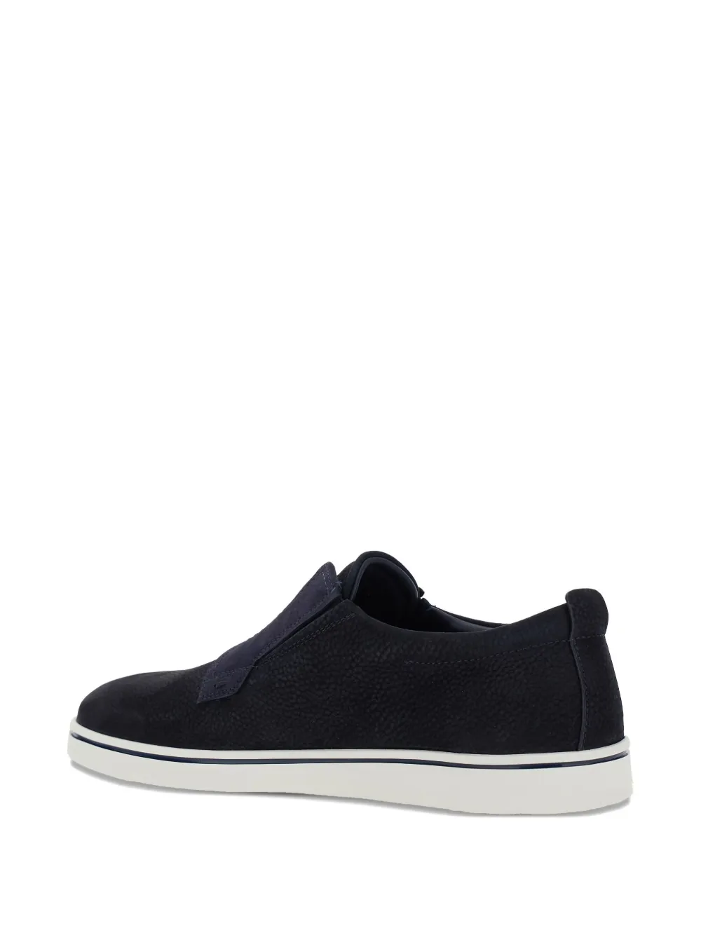 Ferragamo Alfie Slip-on Textured Leather Shoes In Blue