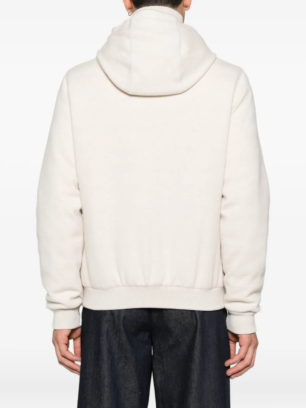 Moorer zip-up hooded jacket Beige