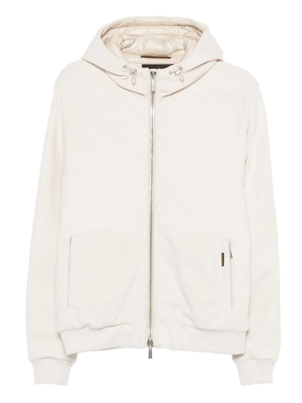 Moorer zip-up hooded jacket Beige