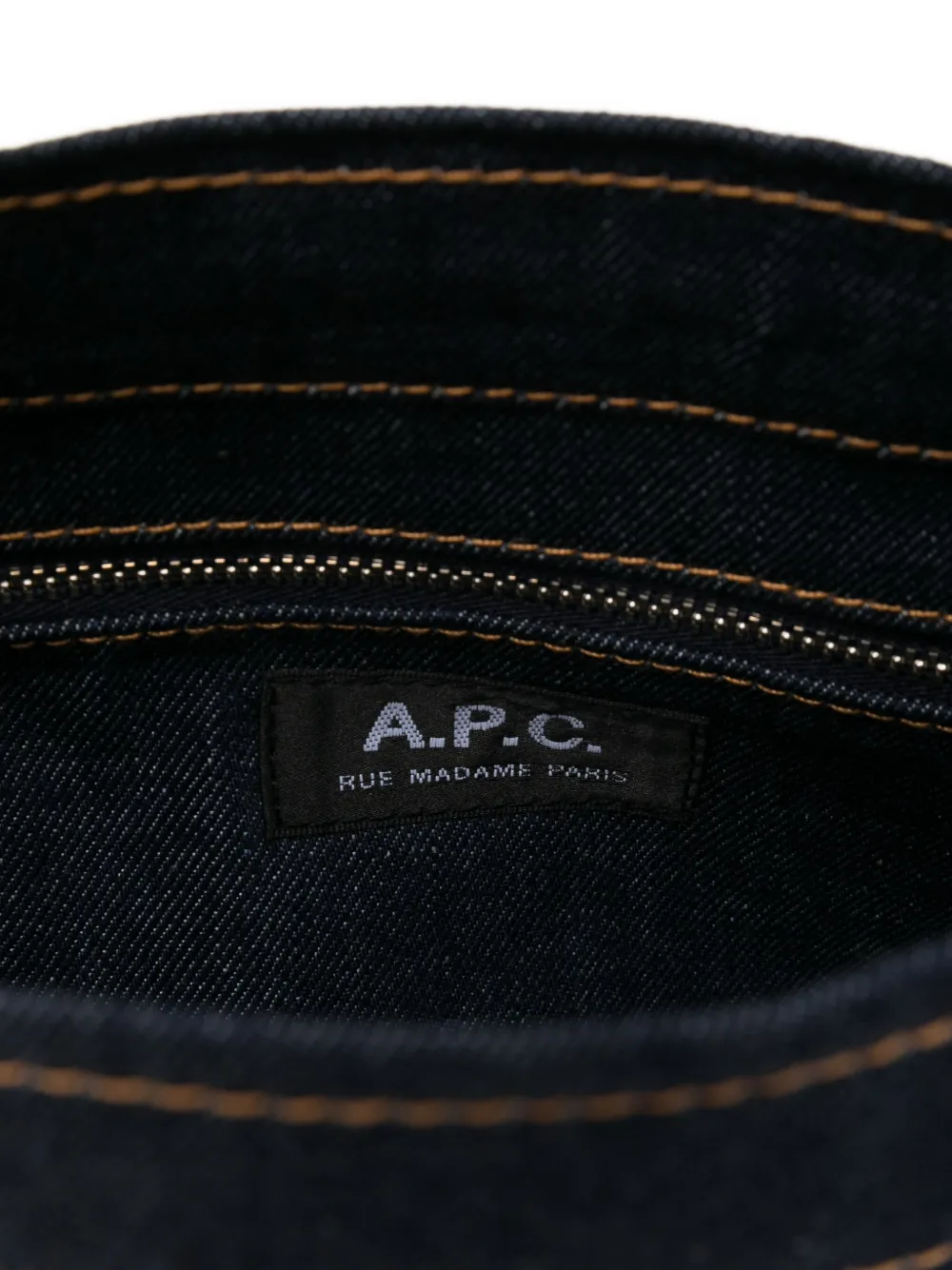 A.P.C. Denim shopper met logodetail Blauw