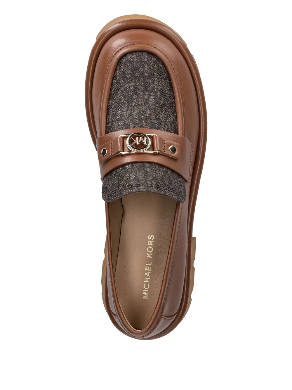 Michael Michael Kors 50mm Mandy Monogram Platform Loafers In Brown