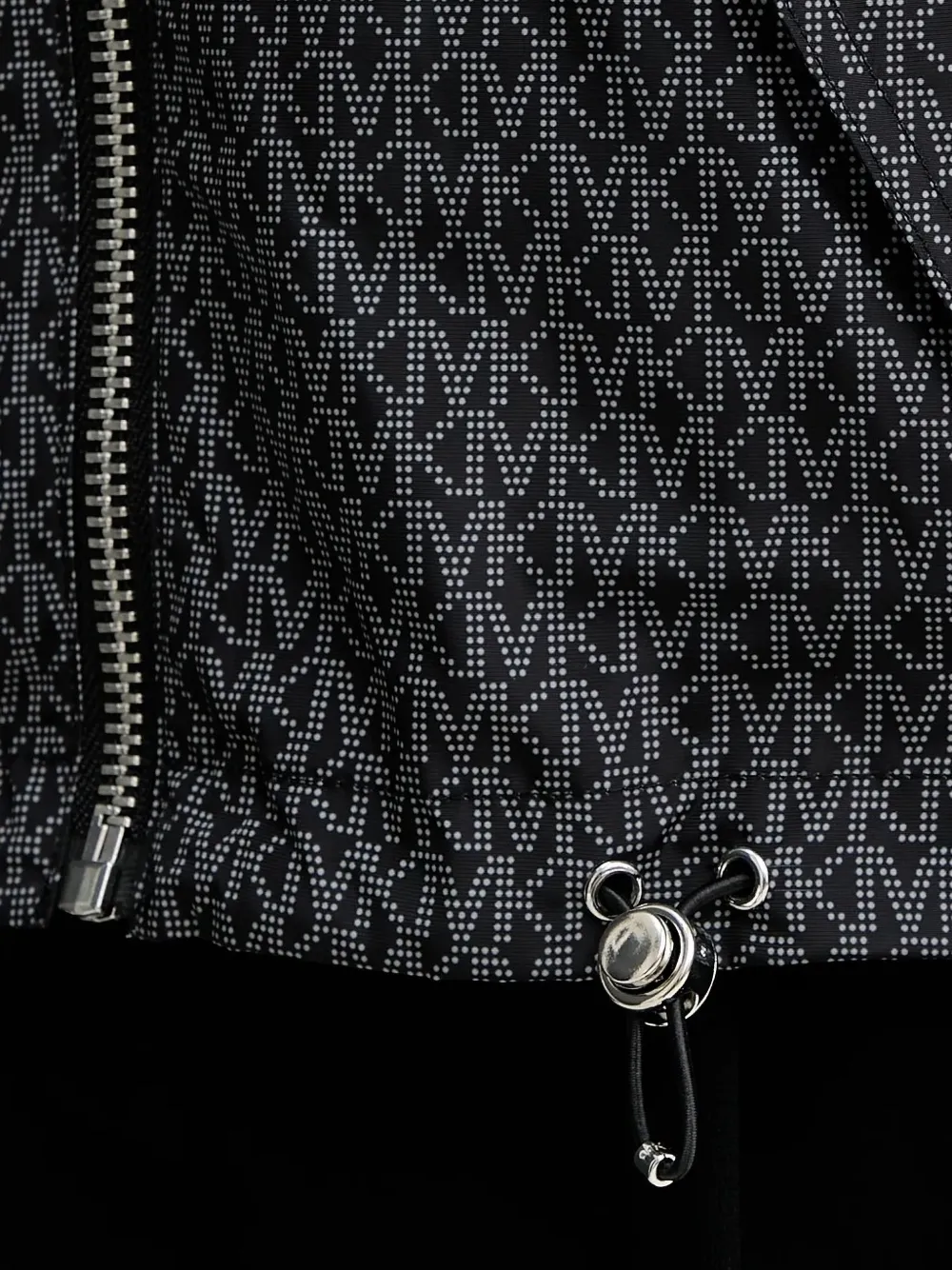Michael Michael Kors Logo-print Zip-front Jacket In Black